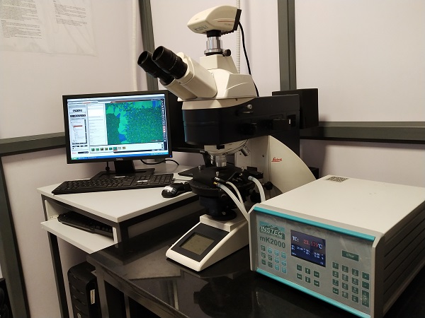 Polarizing optical microscope (POM)